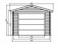 Garaje de madera "tradicional" - 18,19 m² - 3,58 x 5,08 x 2,82 m - 28 mm^ Best