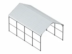 Garaje Metálico Robusto para Coches SucceBuy, 365 x 610 cm, Abriego Exterior Robusto para Coches y Barcos Plateado Online