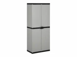 - Armario de jardín con 3 estantes y negro 68x40x168 cm^Garden Furniture Sale