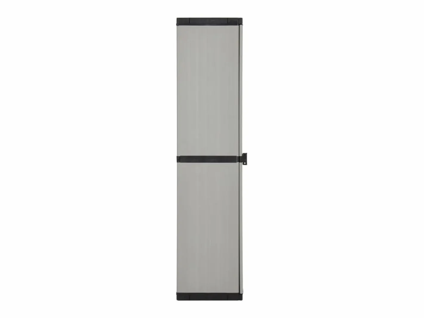 - Armario de jardín con 3 estantes y negro 34x40x168 cm^Garden Furniture