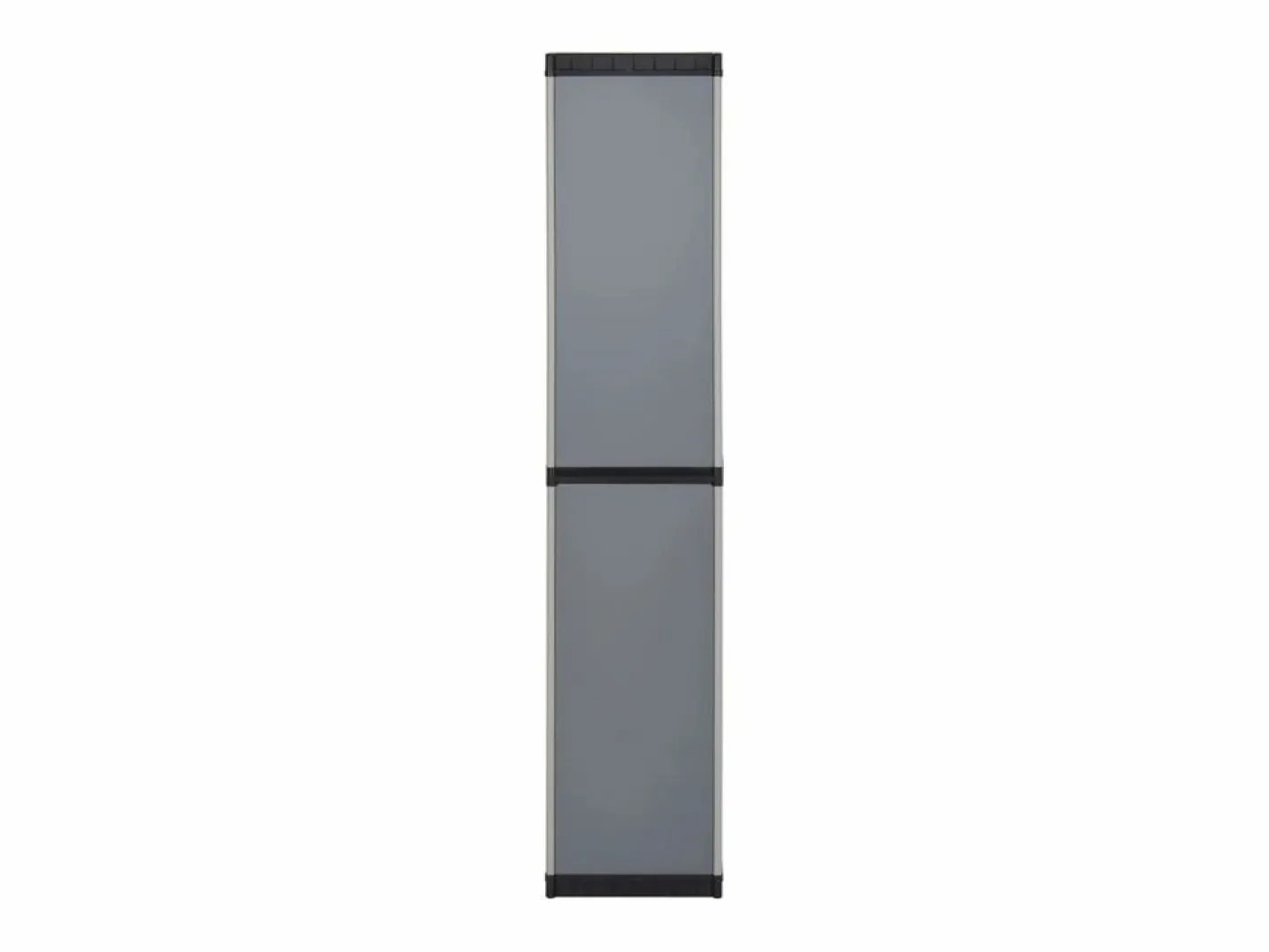 - Armario de jardín con 3 estantes y negro 34x40x168 cm^Garden Furniture