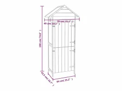 - Armario de almacenamiento para jardín marrón 42,5x64x190 cm^Garden Furniture Discount