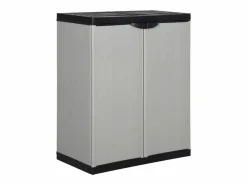 - Armario de jardín con 1 estante y negro 68x40x85 cm^Garden Furniture Clearance