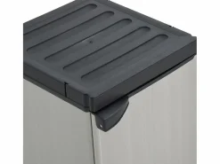 Garden Furniture - Armario de jardín con 1 estante y negro 35x40x85 cm Gris Best
