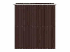 Garden Furniture - Cobertizo jardín acero galvanizado marrón oscuro 192x191x223 cm Marru00f3n Discount