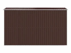 Garden Furniture Caseta De Jardín|- Cobertizo jardín acero galvanizado marrón oscuro 192x357x223 cm