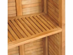 Garden Furniture - Mesa de bar plegable de madera teca maciza 155x53x105 cm Marru00f3n Clearance
