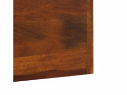 Garden Furniture - Perchero de madera maciza de acacia 118x40 cm Marru00f3n