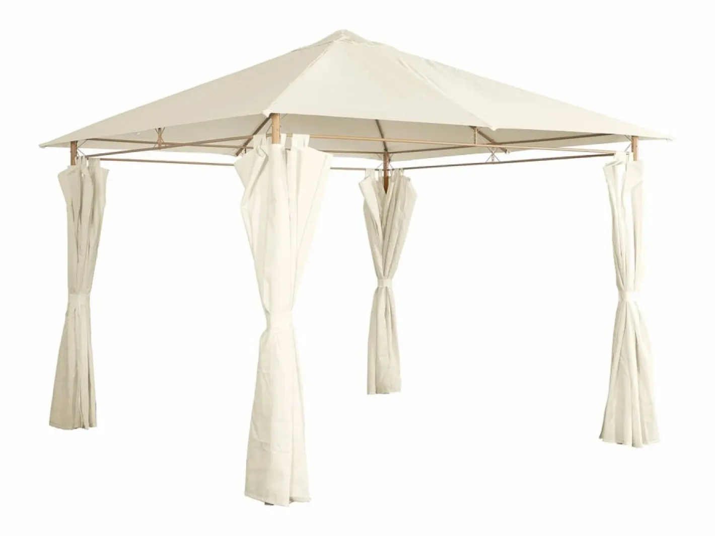 Gazebo de jardín con cortinas 3x3m crudo^Sweeek Clearance