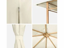 Gazebo de jardín con cortinas 3x3m crudo^Sweeek Clearance