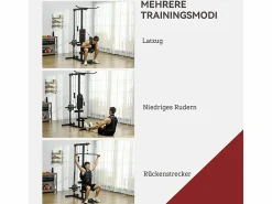 Gimnasio multifuncional para casa, de acero y polipiel, color , regulable con asiento y pedal antideslizante (140x108x197cm)^ Best