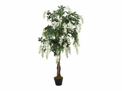 Glicina artificial 840 hojas 120 cm y blanco Verde Clearance