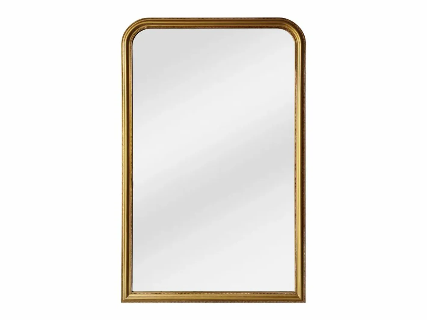 OZAIA Gran espejo de madera de paulownia - L. 120 x H. 190 cm - efecto latón - HELOISE Dorado Discount