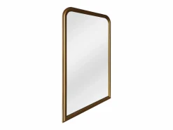 OZAIA Gran espejo de madera de paulownia - L. 120 x H. 190 cm - efecto latón - HELOISE Dorado Discount