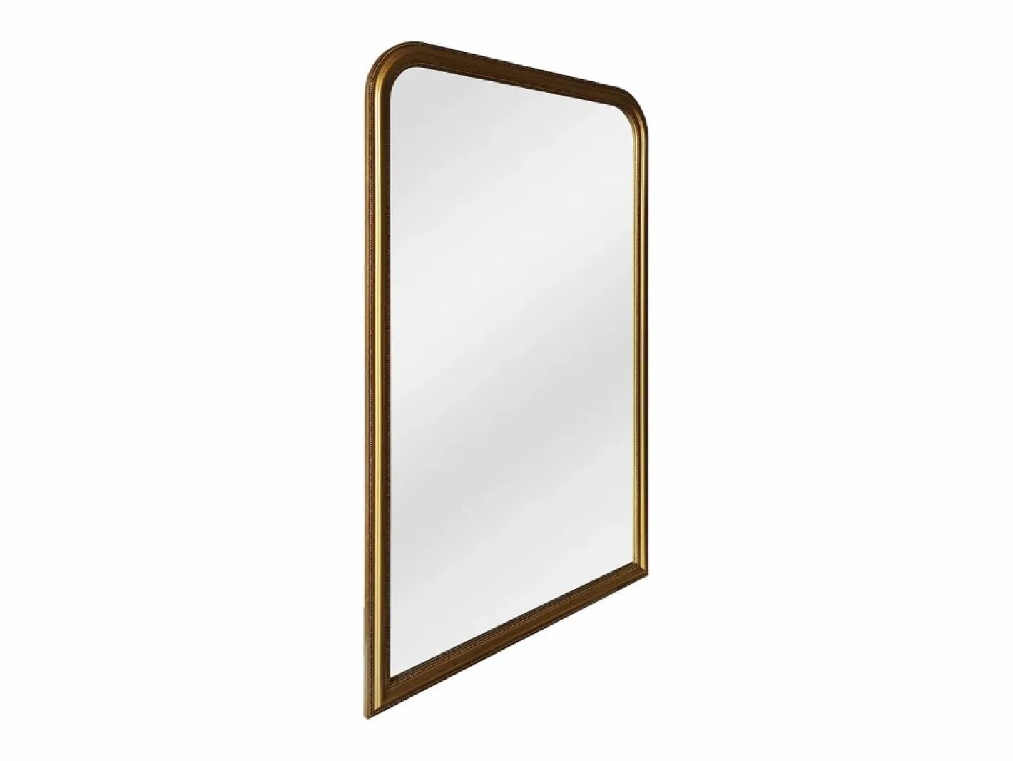 OZAIA Gran espejo de madera de paulownia - L. 120 x H. 190 cm - efecto latón - HELOISE Dorado Discount