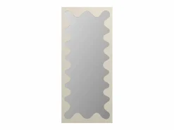 OZAIA Gran espejo rectangular con estructura ondulada de metal - L. 70 x Alt. .160 cm - - GANSU Beige Outlet