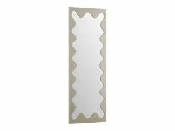 OZAIA Gran espejo rectangular con estructura ondulada de metal - L. 70 x Alt. .160 cm - - GANSU Beige Outlet