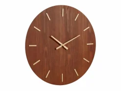 OZAIA Gran reloj de pared chapado en madera de fresno ARTURO - D. 70 cm - Marrón Color natural oscuro New