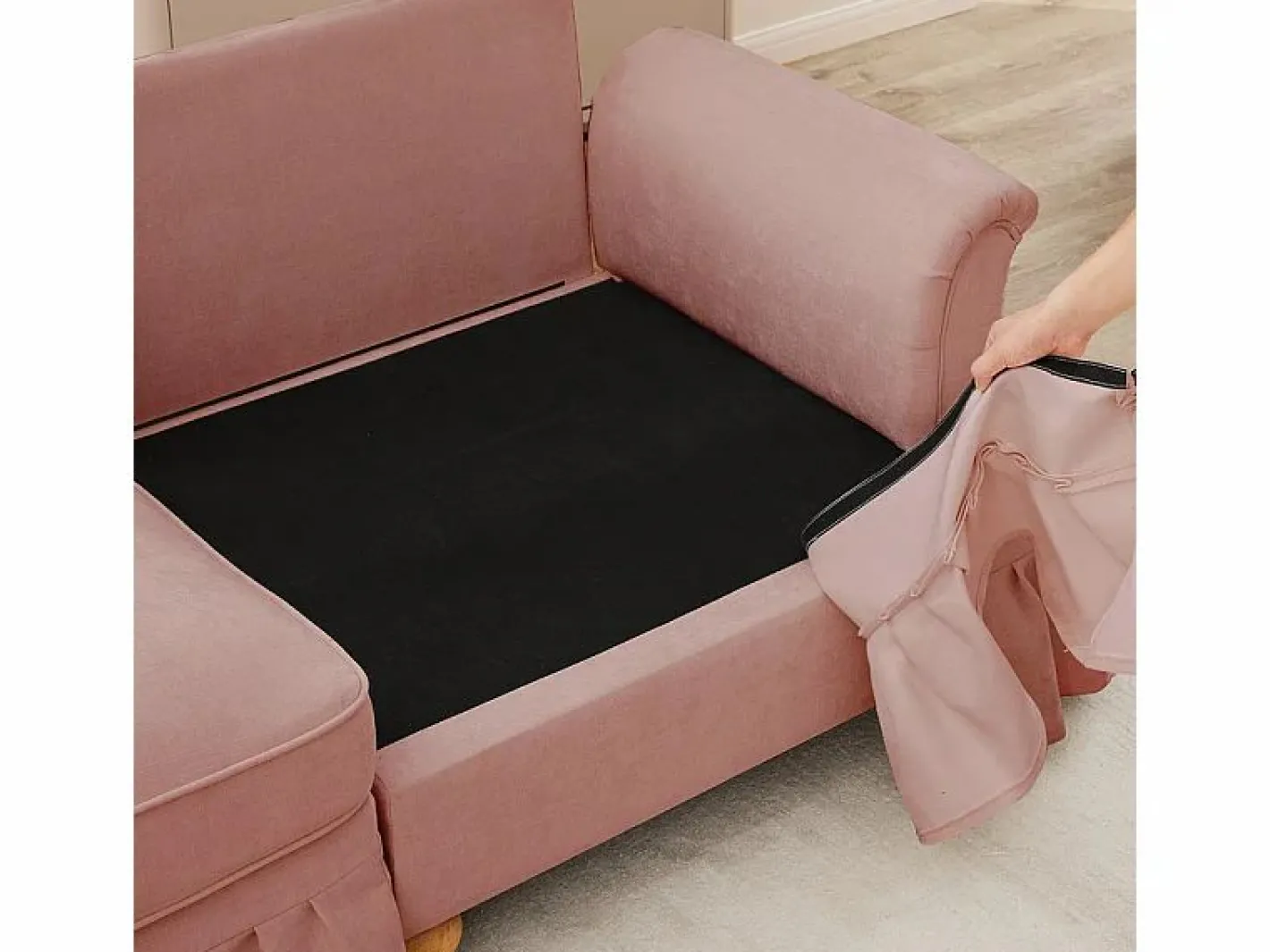 DripeX Sofás Club|Gran Sofá 2 Plazas Chenille - Con Funda Extraíble y 2 Cojines - 194x83.5x93cm -