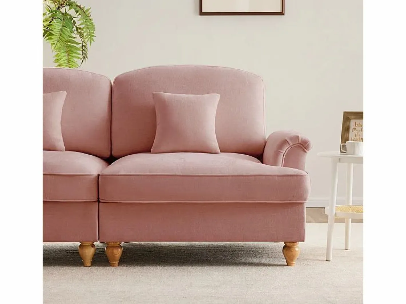 DripeX Sofás Club|Gran Sofá 2 Plazas Chenille - Con Funda Extraíble y 2 Cojines - 194x83.5x93cm -