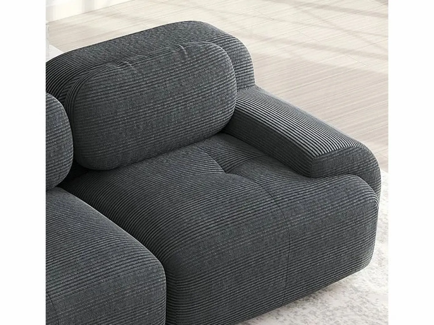 Gran sofá angular modular 388cm - de Pana - con 4 cojines y 2 otomanas - ergonómico -^DripeX Outlet