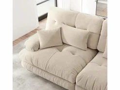 DripeX Sofá De Terciopelo|Sofá - 3 Plazas|Gran sofá - 3 plazas - con 5 cojines - estructura madera maciza - Felpa - 313x77x81cm