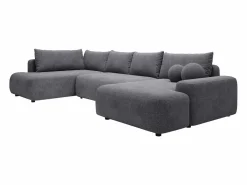 Vente-unique Sofá Xxl|Gran sofá cama rinconera izquierda panorámico tela texturizada DAVISO