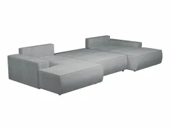Gran sofá cama rinconera panorámico de pana AMELIA^Vente-unique Sale