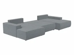 Vente-unique Sofá Xxl|Gran sofá cama rinconera panorámico en tela texturizada AMELIA