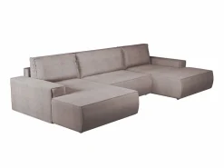 Gran sofá cama rinconera panorámico de pana AMELIA^Vente-unique Sale