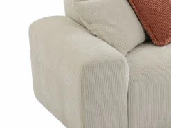 Maison Céphy Gran sofá rinconera derecha de pana TIRONO de Beige Clearance