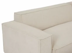 Vente-unique Sofá Modular|Gran sofá rinconera derecha y otomano de pana en BORORE