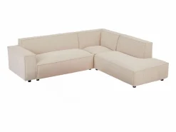 Vente-unique Gran sofá rinconera derecha de pana BORORE Beige Sale