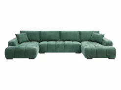 Vente-unique Sofá Xxl|Gran sofá rinconera en tela texturizada BERENIA