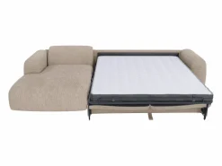 Vente-unique Sofá Cama|Gran sofá rinconera izquierda convertible express en pana fina de pana fina POGNI