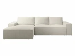 Vente-unique Todos Los Sofás|Sofá De Terciopelo|Gran sofá rinconera izquierda de pana AMELIA