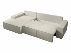 Vente-unique Todos Los Sofás|Sofá De Terciopelo|Gran sofá rinconera izquierda de pana AMELIA