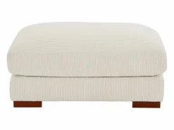 Vente-unique Gran sofá rinconera panorámico + puf de pana SPERONE de Pascal Morabito Beige Outlet