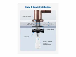 Grifo de Agua Potable SucceBuy sin Plomo en Acero Inoxidable, Grifo de Ósmosis Inversa con Válvula en Latón Macizo, Anticorrosivo y Duradero, para Cocina^ Best