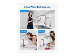 Grifo de Agua Potable SucceBuy sin Plomo en Acero Inoxidable, Grifo de Ósmosis Inversa con Válvula en Latón Macizo, Anticorrosivo y Duradero, para Cocina^ Best