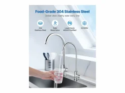 Grifo de Agua Potable SucceBuy sin Plomo en Acero Inoxidable, Grifo de Ósmosis Inversa con Válvula en Latón Macizo, Filtrado de Arco Alto, para Fregadero Cocina^ New