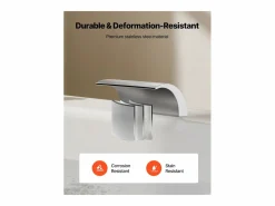 Grifo de Bañera Romana SucceBuy, Grifo de Bañera Cascada, Juego de Grifería 3 Agujeros con 2 Asas, Doble Caudal de Agua, Montaje sobre Encimera^ New