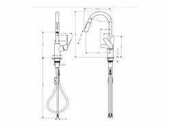 Grifo de cocina con ducha Focus M41 240 2 chorros aspecto acero inoxidable^HANSGROHE Clearance