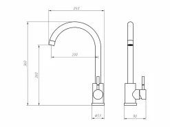 Vente-unique Grifo De Cocina|Grifo de cocina de acero inoxidable - mate - ROMILY