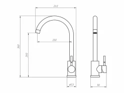 Vente-unique Grifo de cocina de acero inoxidable - - ROMILY Dorado Clearance