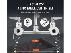 Grifo de Cocina SucceBuy para Fregadero de Cocina de Montaje en Pared - Con Rociador de Prelavado, 91 cm^ Clearance