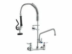Grifo de Cocina SucceBuy para Fregadero de Montaje en Pared - Con Rociador de Prelavado, 63.5 cm Plateado Best