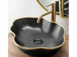 Rea Grifo|Grifo De Lavabo Lungo High Brush Gold