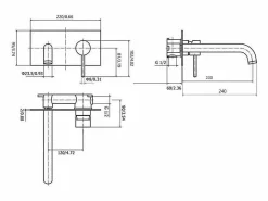 Valaz Grifo lavabo empotrado monomando CARLOW acero cepillado Plateado Outlet