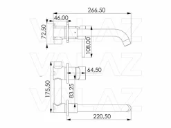 Grifo lavabo empotrado monomando PRAGA mate^Valaz Online